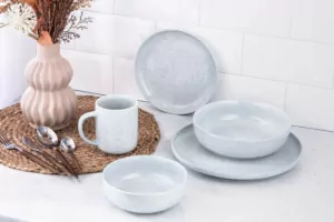 Тарілка обідня Ardesto Loreto, 27см, порцеляна, блакитний