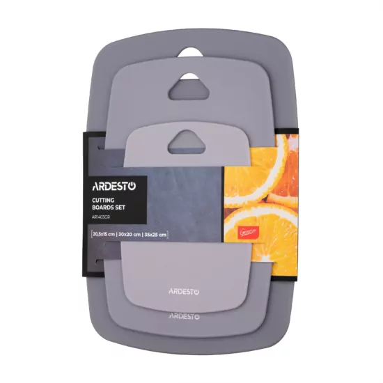 Набор досок кухонных Ardesto Gemini, 3шт, 20.5×15см, 30×20см, 35×25см, пластик