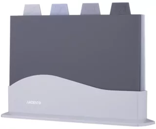 Набір дошок кухонних на підставці Ardesto Fresh, 4шт, 23.8×33.8×7см, пластик
