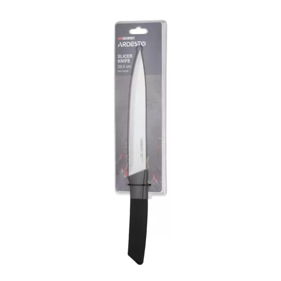 Ardesto Slicer Knife Gemini Gourmet, 20.5cm, stainless steel, plastic, black