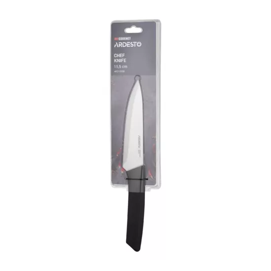 Ardesto Chef Knife Gemini Gourmet, 15.5cm, stainless steel, plastic, black