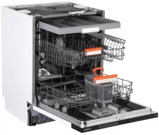 Посудомийна машина ARDESTO вбудовувана, 15компл., А+++, 60см, дисплей, 3й кошик, авт.відкр.дверей, чорний