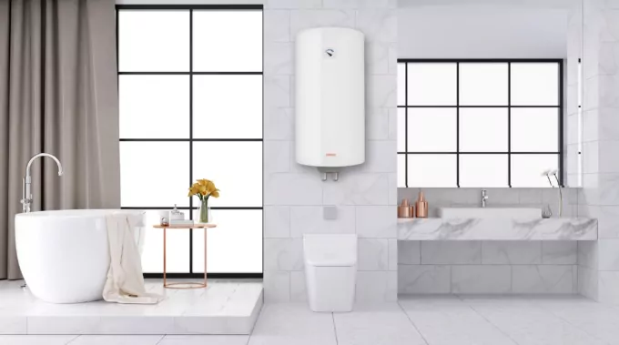 Electric water heater. ARDESTO NEU NTS 100 V 1.5K EU2 round, 100l, 1.5kW, mechanical control, C, Italy, white