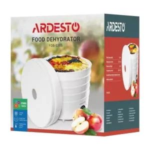 Сушка для продуктов  Ardesto FDB-5385, 520Вт, поддонов -5×4см, диаметр-38,5см, макс-70°С, рег.темп, пластик, белый