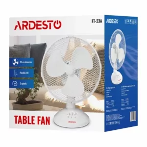 Вентилятор ARDESTO настільний, 23см, 30Вт, білий
