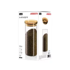 Банка для хранения Ardesto Fresh 1100мл, стекло, пластик, прозрачный