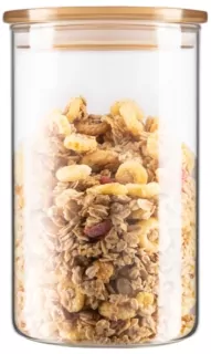Банка для зберігання Ardesto Fresh 1100мл, скло, пластик, прозорий