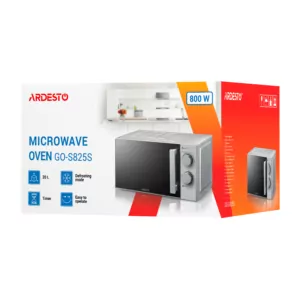 Микроволновая печь ARDESTO, 20л, мех. управл., 800Вт, откр.ручкой, серебристый