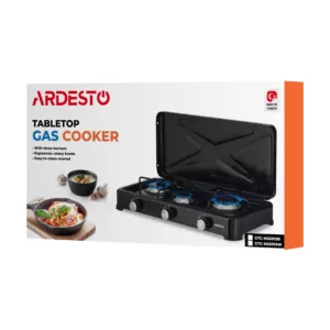 Плитка настільна Ardesto газова, тип газу LPG, конфорок – 3, чорний
