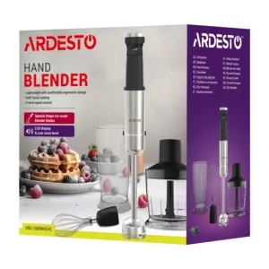 Blender Ardesto submersible HBG-1000WHCHC, 1000W, 3in1, bowl-600ml, chopper 500 ml black-silver
