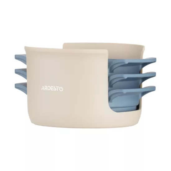 Ardesto Egg slicer 3 in 1 Gemini, stainless steel, plastic, gray-blue