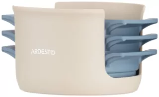 Ardesto Egg slicer 3 in 1 Gemini, stainless steel, plastic, gray-blue