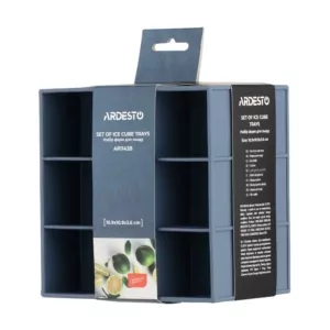 Набор форм для льда Ardesto Gemini, 2шт, 10.9х10.9х3.6см, силикон, синий