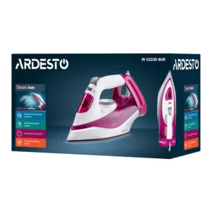 Утюг Ardesto IR-C2230-BUR, 2200Вт, 300мл, паровой удар, керам. подошва, малиновый