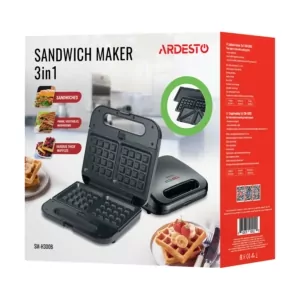 Ardesto multi-maker 700W, aluminum, set-3 plates, device body-plastic, black