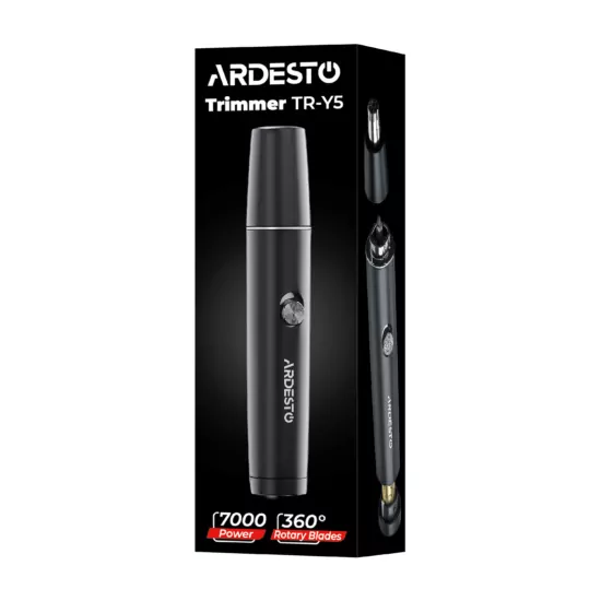 Тример Ardesto TR-Y5, для носа і вух, 1хААА, сталь, чорний