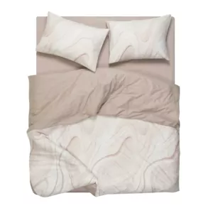 Bedding set 1.5 Ardesto Gloria, sateen, marble, beige, duvet cover160x220cm, bed sheet 160x220cm, pillowcases (2) 50x70cm, 100% cotton