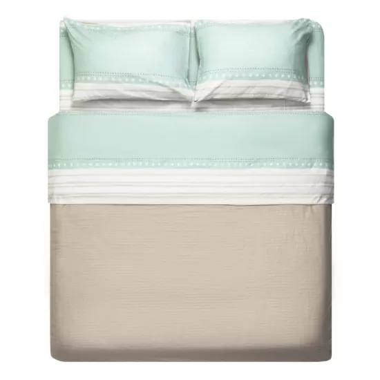 КПБ 1,5сп ARDESTO Gloria, підковдра 160х220см, простирадло 160х220см, наволочки (2) 50х70см, 100% бавовна, сатин, смужки, коричневий