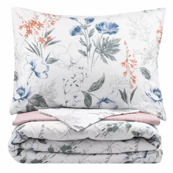 КПБ 2,0сп ARDESTO Gloria, пододеяльник 200х220см, простынь 230х240см, наволочки (2) 50х70см, 100% хлопок, сатин, цветы, мокко