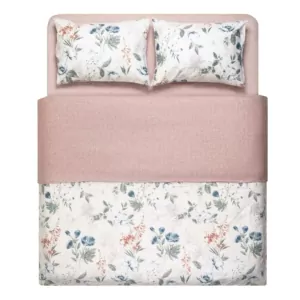 КПБ 2,0сп ARDESTO Gloria, пододеяльник 200х220см, простынь 230х240см, наволочки (2) 50х70см, 100% хлопок, сатин, цветы, мокко