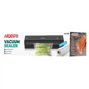 Вакууматор Ardesto для пакетов та рулонов, 110Вт, 28см, электронное, + 1 рулон, пластик, чёрный