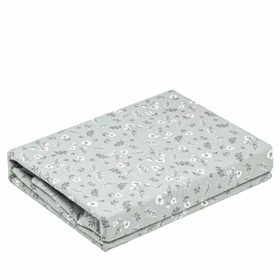 Bedding set 1.5 Ardesto Gloria, sateen, small flowers, grey, duvet cover160x220cm, bed sheet 160x220cm, pillowcases (2) 50x70cm, 100% cotton