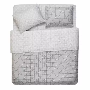 Bedding set 2.0 Ardesto Gloria, sateen, geometry, grey, duvet cover 200x220cm, bed sheet 230x240cm, pillowcases (2) 50x70cm, 100% cotton