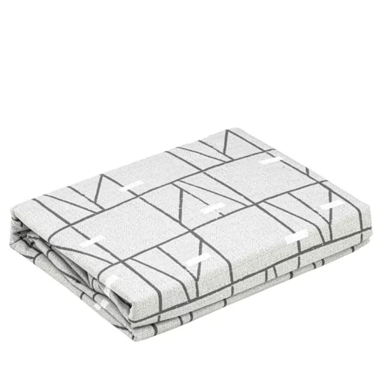 Bedding set 1.5 Ardesto Gloria, sateen, geometry, grey, duvet cover160x220cm, bed sheet 160x220cm, pillowcases (2) 50x70cm, 100% cotton