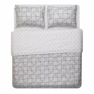 Bedding set 1.5 Ardesto Gloria, sateen, geometry, grey, duvet cover160x220cm, bed sheet 160x220cm, pillowcases (2) 50x70cm, 100% cotton