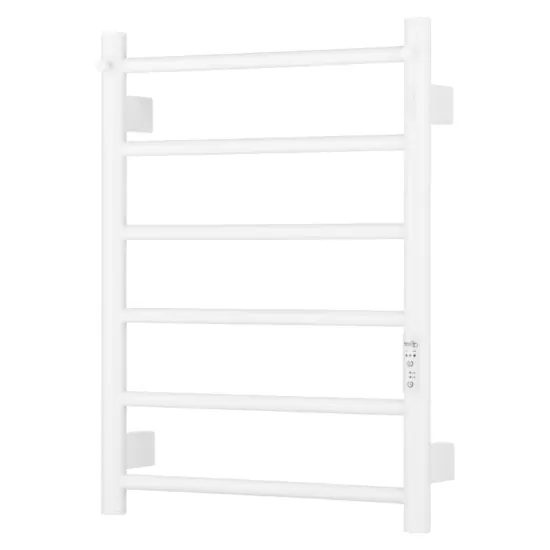 Ardesto electric towel warmer Classik-TR K with hooks, 570x430x80mm, timer-regulator, steel, matte white