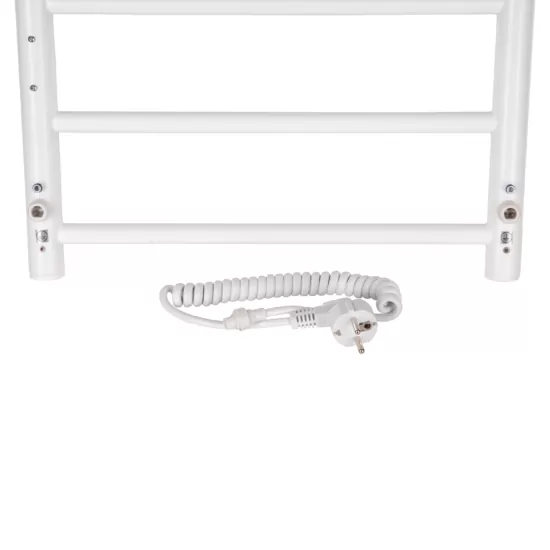Ardesto electric towel warmer Classik-TR K with hooks, 570x430x80mm, timer-regulator, steel, matte white