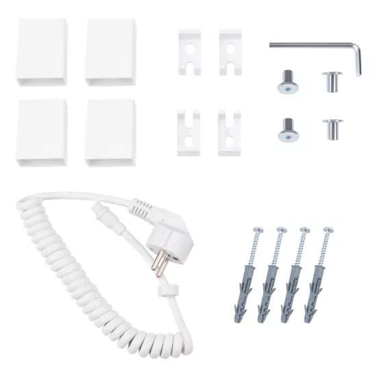 Ardesto electric towel warmer Classik-TR K with hooks, 570x430x80mm, timer-regulator, steel, matte white