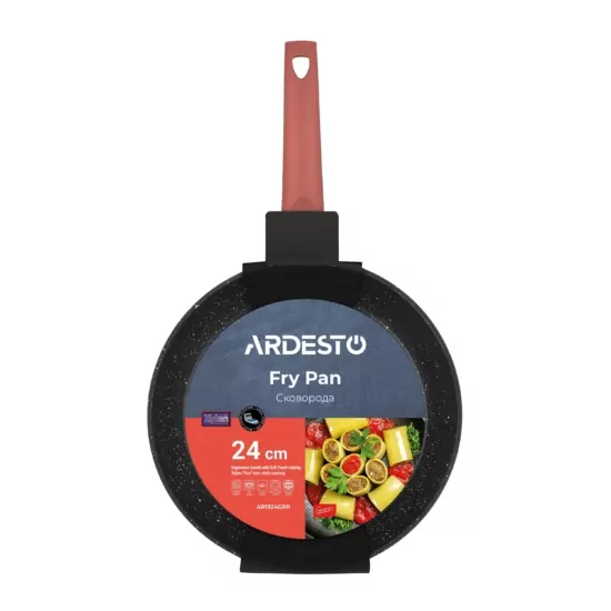 Ardesto Fry pan Gemini Molise, 24cm, aluminium, red