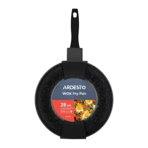 Сковорода ВОК Ardesto Gemini Anzio, 28см, алюміній, чорний