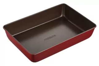 Форма для випікання Ardesto Golden Brown, 34.5х24х6см, вуглецева сталь, прямокутна, коричнево-червоний