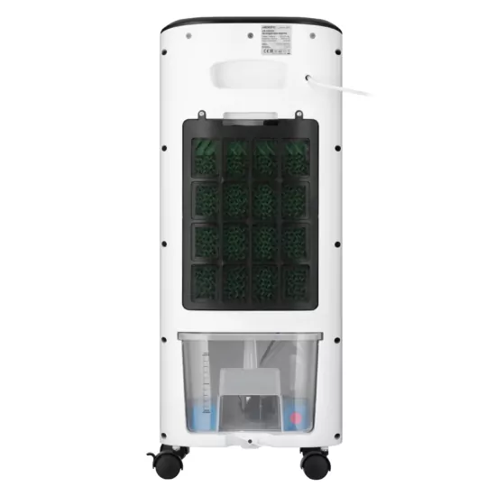 Охолоджувач повітря ARDESTO ACO-B7 3в1 охолоджувач-зволожувач-вентилятор, 15 м2, ел. кер-ня, резервуар 7 л., 430 м3/год, дисплей, таймер, авто вим-ня, пульт дк, біл/чорн