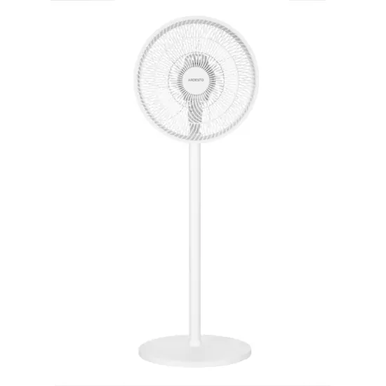 Floor fan ARDESTO FN-B1140R floor fan, 40 cm, 55W, electric control, display, timer, remote control, round support, white