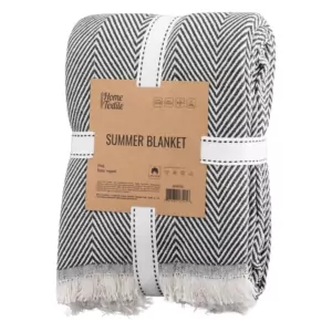 Ardesto Summer blanket 190x220cm, 100% cotton, black