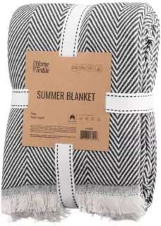 Ardesto Summer blanket 190x220cm, 100% cotton, black
