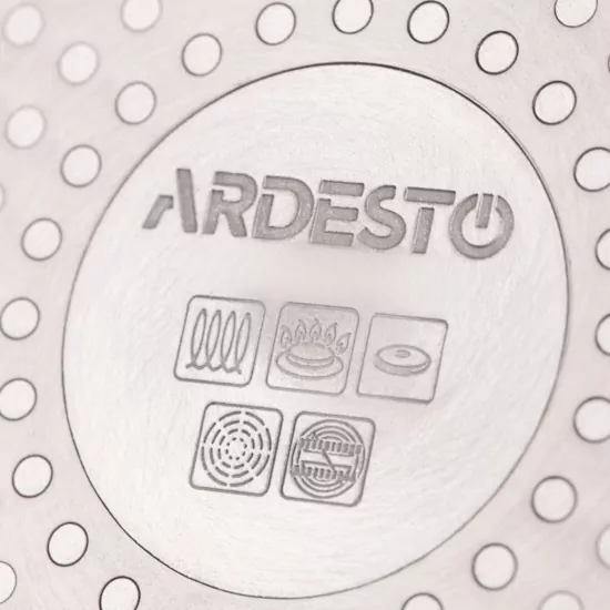 Ardesto Deep Frypan with lid Black Mars Alcor, 24cm, aluminium, black