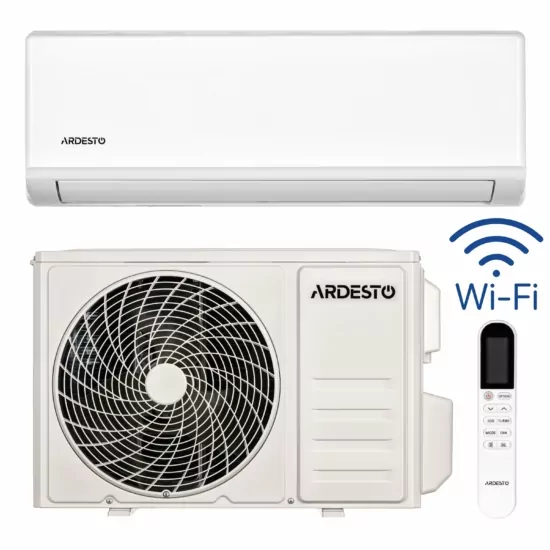 Кондиционер Ardesto CoolAir 25м2 on/off 9000BTU 2.5кВт A/A -7°С Wi-Fi R32 белый