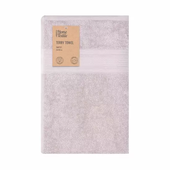 Рушник махровий Ardesto SuperSoft 70х140см, 100% бавовна, бежевий