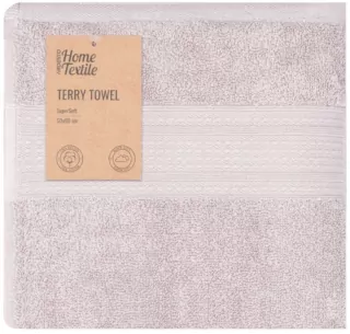 Рушник махровий Ardesto SuperSoft 50х90см, 100% бавовна, бежевий