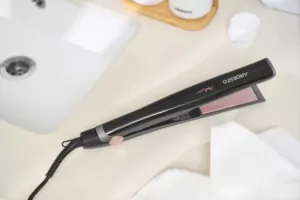 Ardesto Hair straightener Pink Touch, 32W, 110-200C, ceramics, gray+pink