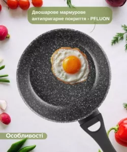 Сковорода глибока Ardesto Gemini Anzio, 28см, алюміній, чорний
