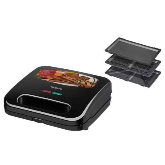 Ardesto multi-maker 700W, aluminum, set-3 plates, device body-plastic, black