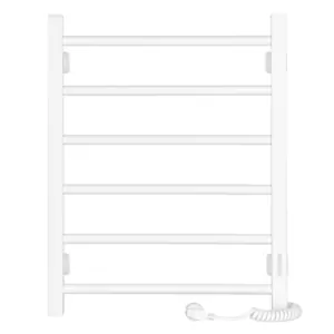 Ardesto electric towel dryer EKO, 480x600mm, button, steel, right connection, white