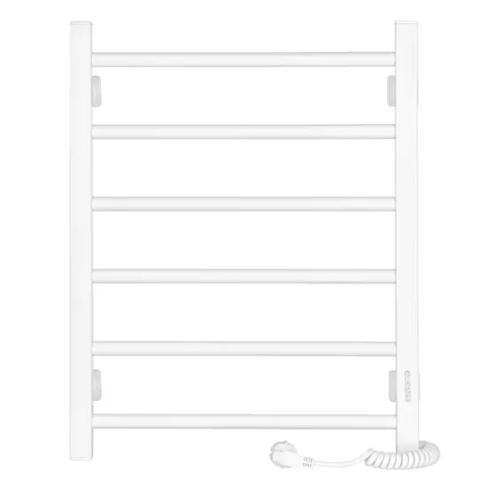 Ardesto electric towel dryer EKO, 480x600mm, button, steel, right connection, white