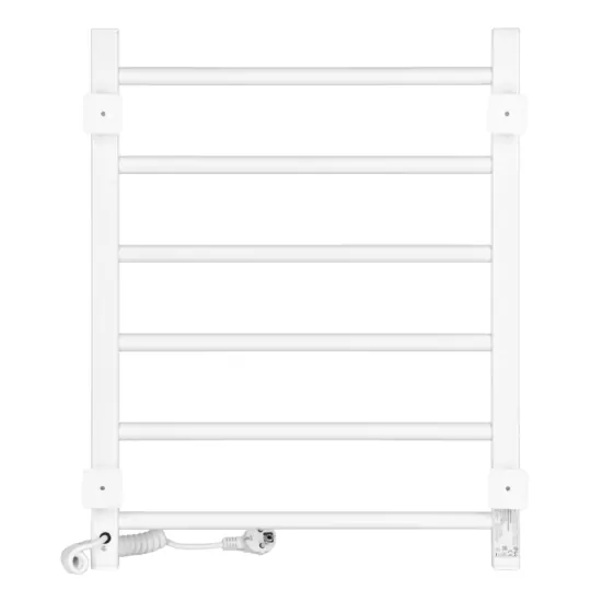 Ardesto electric towel dryer EKO, 480x600mm, button, steel, right connection, white