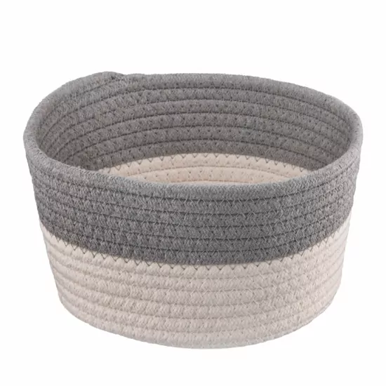 Ardesto Wicker storage basket Vigor 3.5l, cotton twine, grey, white